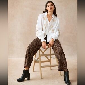 ShopEvelynne Brown Leopard Wide Leg Pants